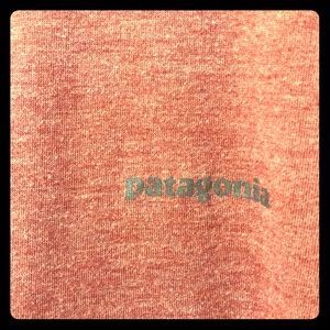 Patagonia red tee shirt.